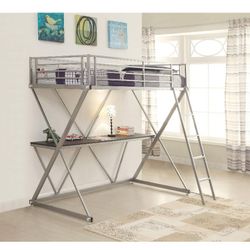 Twin Loft Bed with Desk 