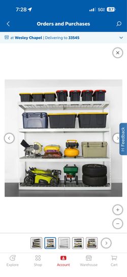 Industrial Garage Shelving 24  x 92 x 84 - like New