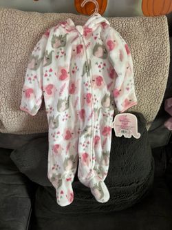 Little Beginnings Baby Fleece Footed Sleeper 3-6 Mo NWT