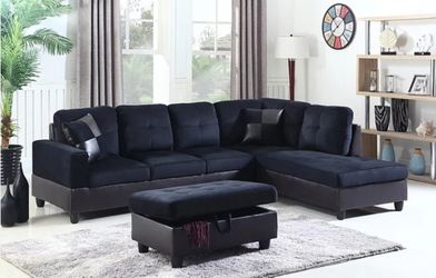 Sectional and ottoman