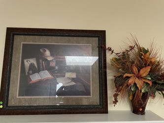 Picture Of Armed Forces, Bible And Desk
