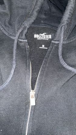 Hollister Black Zip Up. Size M