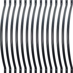 (New in Box) Myard 32-1/4 Inches Grooved Aluminum Deck Balusters with Screws for Facemount Railing Fencing, Arc Arch Style (25-Pack, Matte Black) /2-C