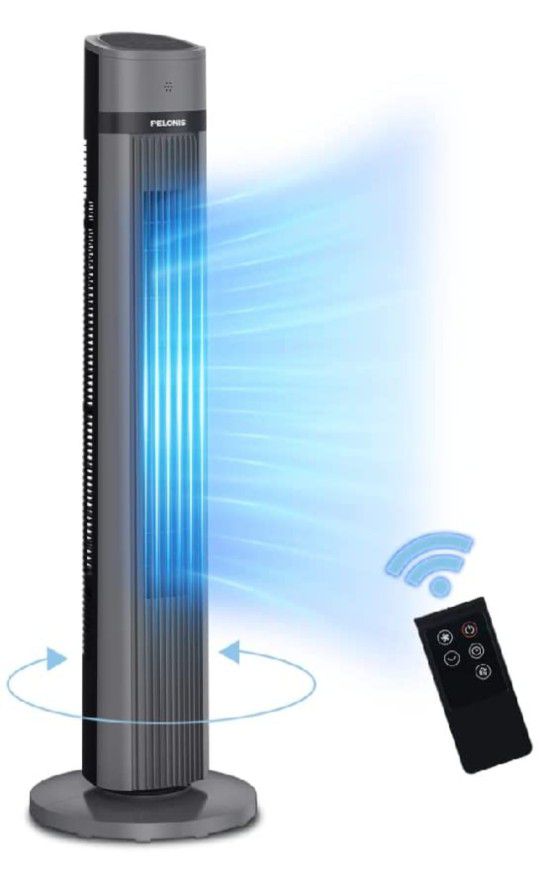 Pelonis 40in Tower Fan Oscillating, 3 Speed, 3 Modes,LED Display Remote