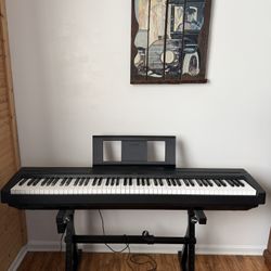 Yamaha 88-Key Weighted Piano Keyboard P-45B - Stand & Accessories Included.