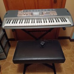 Casio Keyboard LK-100, Stand And Bench