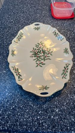Large lenox christmas platter