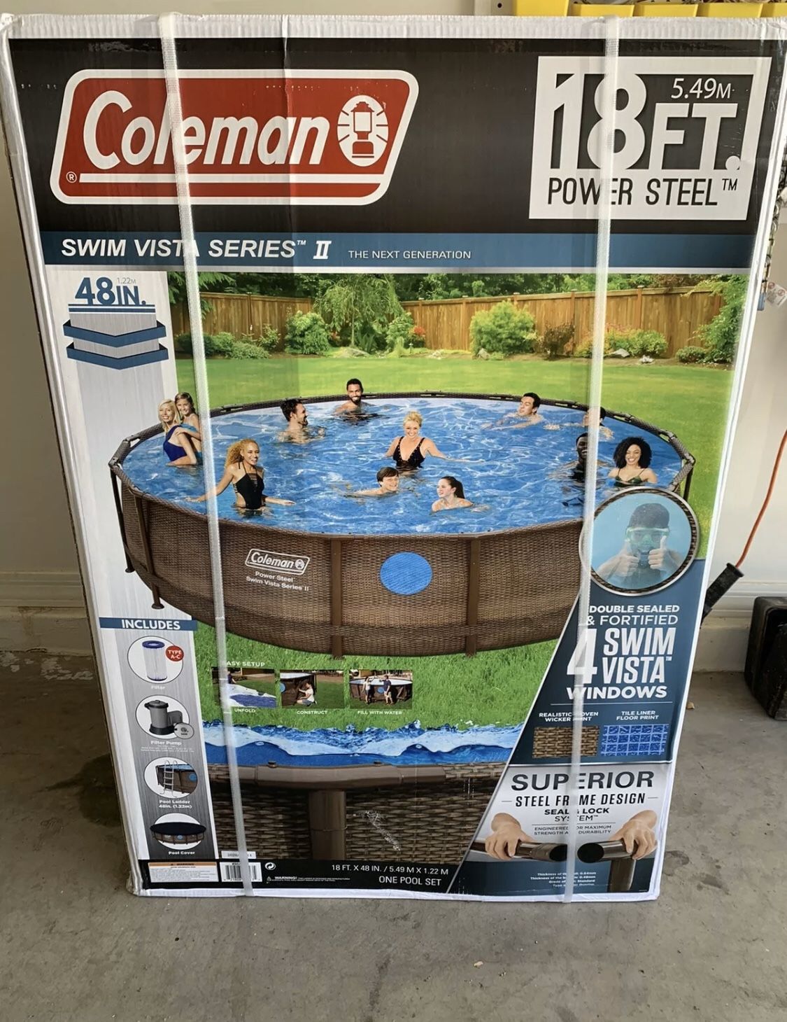 NEW Coleman 18FT Power Steel Swim Vista Series 2 Premium Swimming Pool