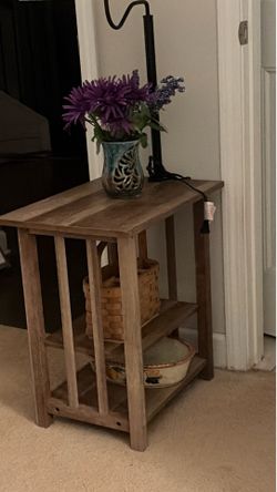 End/ side table with attached light