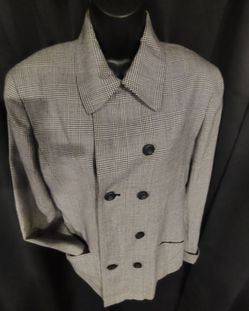 Women's Blazer [Grey/Black] [Glen plaid design]