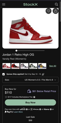 Air Jordan 1 Retro High OG Varsity Red