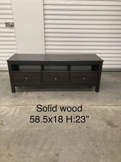 IKEA tv stand real  wood