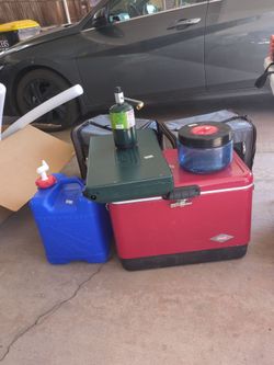 Camping and backpacking supplies.