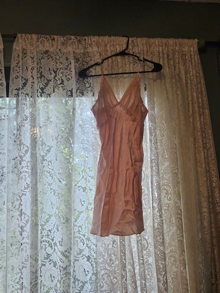 Vintage Baby Pink Silk Slip Dress