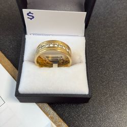 Wedding Band14K 9.9 Gems