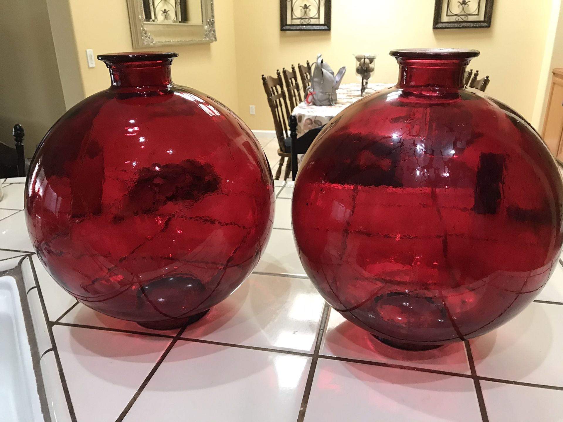 Glass bulb /Vase Oversized Pair Only