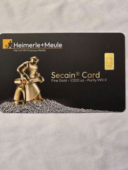 Heimerle+Meule Secain Card 1/200 oz Fine Gold