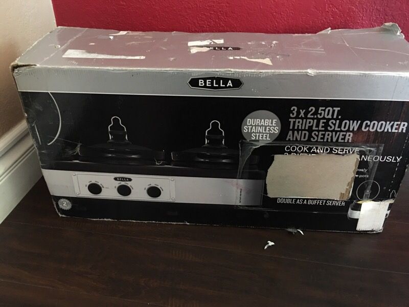 Triple slow cooker