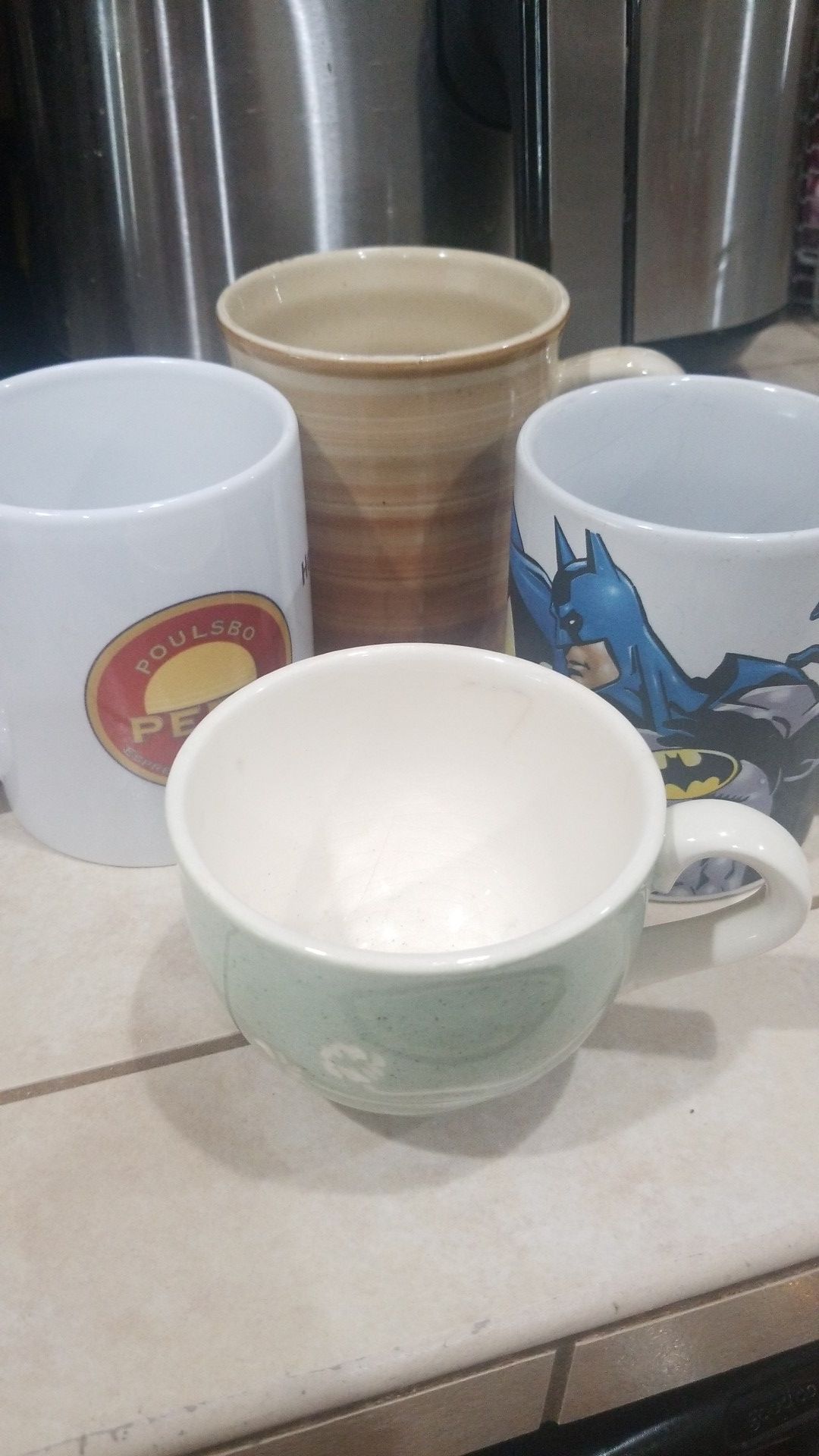 4 coffee cups mugs