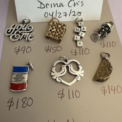 James Avery Charms Brand New  Price In The Picture 