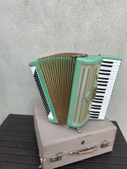 Vintage Hohner Accordion – Retro Green Color