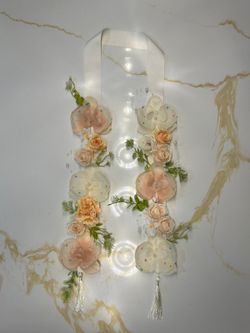 Floral graduation neck sash