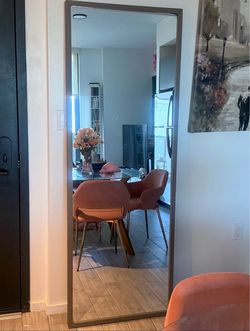 6-aFoot Full-Length Floor Mirror – Modern Gray Frame