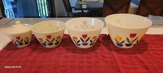 Vintage Fireking Tulip Bowls