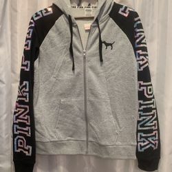 Victoria Secret Pink , Full Zip , Sequin Hoodie  Size: M