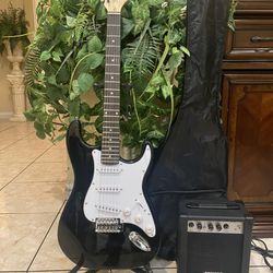 black fever electric guitar package 