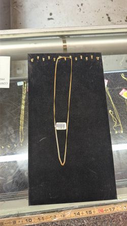 Long thin curb chain 14k 12.6 grams 22in