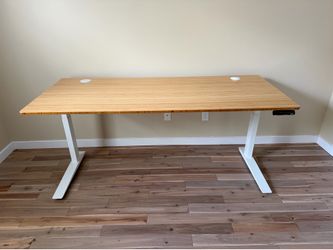 Jarvis Bamboo Office Sit/Stand Desk 72” x 30” Excellent Condition