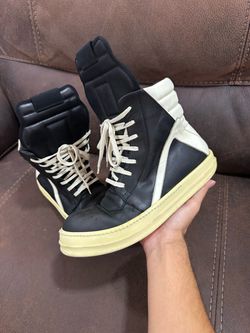 Rick Owens Geobasket SS16 Milk / Black Size 41