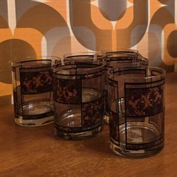  Georges Briard Cocktail Glasses Set of 6 Mid Century Barware MCM