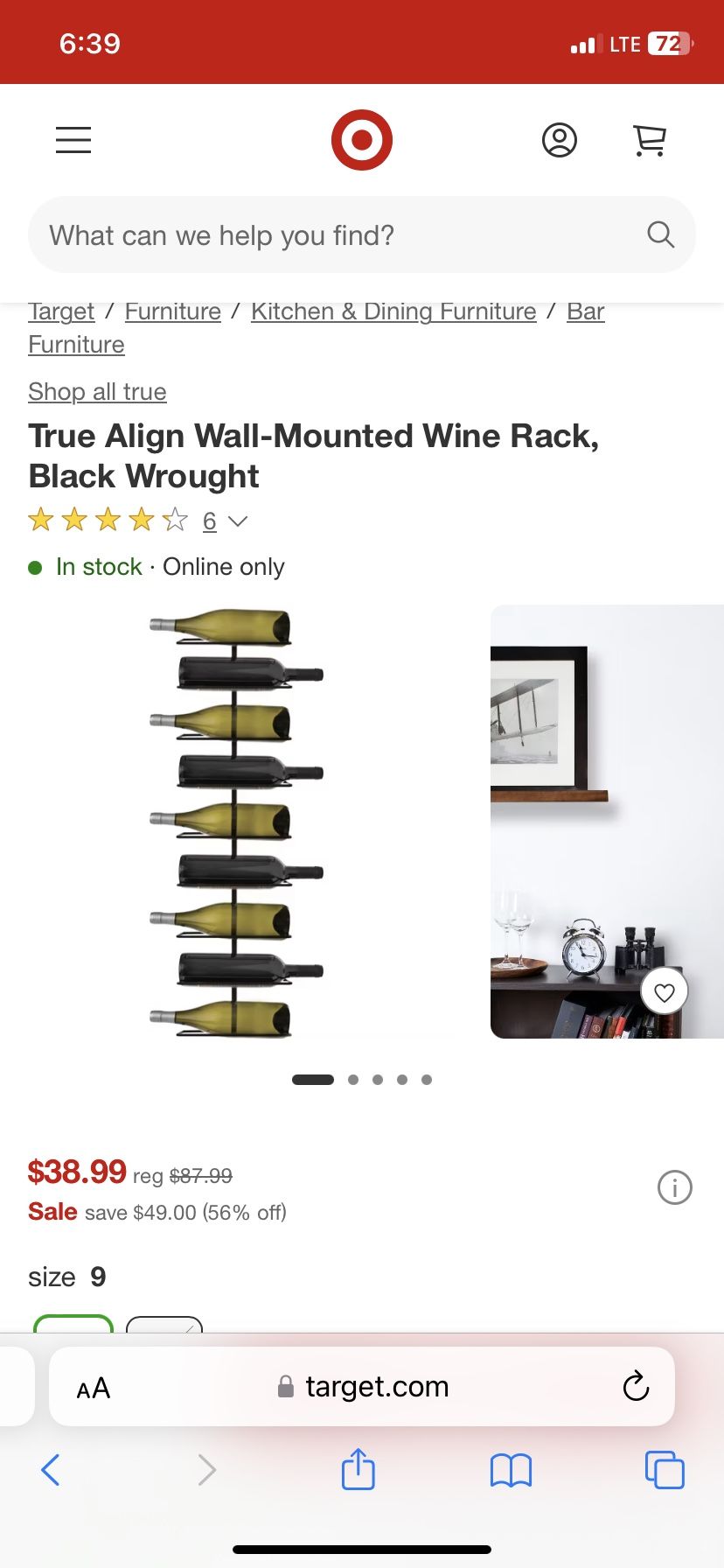 Nib True Align Wall Mounted Wine Rack