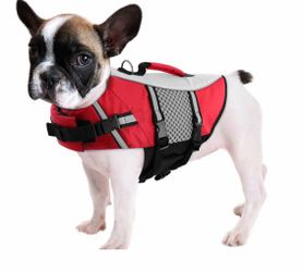 Dog Life Jacket – Neoprene, Reflective, Red (L)
