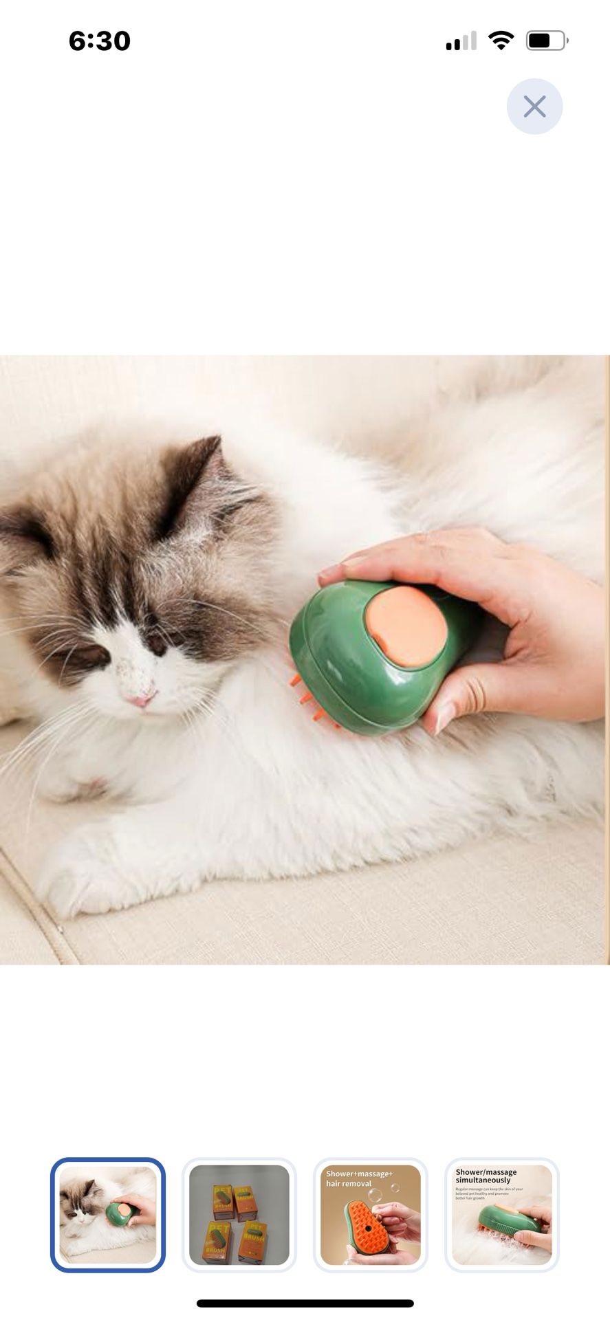 “New”(2)Steamy 3 In 1 Cat & Dog Brush (for Tangled & Loose Hair)(retail $15 For 1)