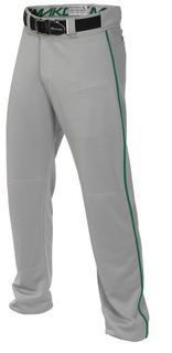 New Easton Grey With Dark Green Piping Baseball Pants