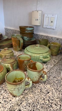 Vintage Frankoma Pottery Set