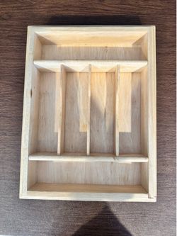 Gorham Wood Silverware Flatware Drawer Organizer Tray 6 Sections 16” X 12” X 3”