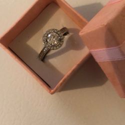 Sterling Silver CZ Ring Size 9