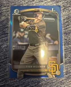 2025 BOWMAN CHROME RYAN WIDEMAN /150 TRUE BLUE REFRACTOR 🔥
