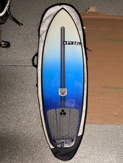 Pyzel white tiger surfboard