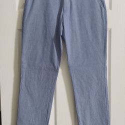 Tommy Hilfiger Men's Blue Plaid Modern Fit Stretch Dress Pants Size 30W 32L