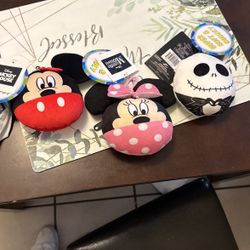 Disney Mickey, Minnie And The Nightmare Before Christmas With Zipper On Back $8 Each