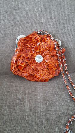 Orange crossbody bag