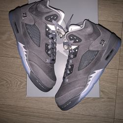 Jordan 5 Retro Wolf Grey Size:4.5y