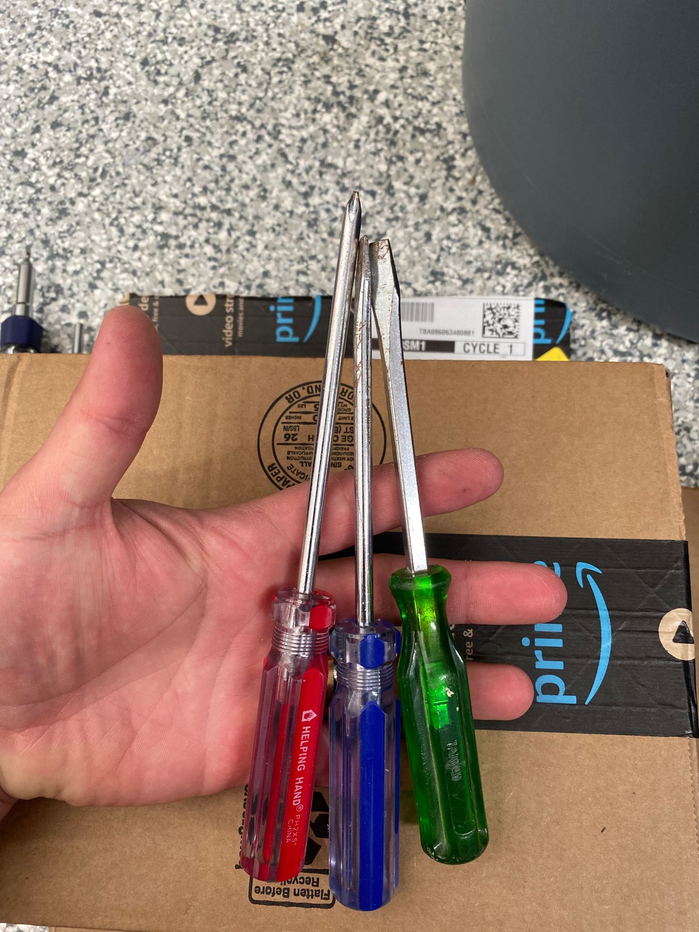 Screw driver 3 piece set