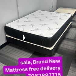 Huge sale for Mattress And Box Twin size mattress and box 150.$ full 190$ Queen 200$ king 290$. Mattress And Box and frame and headboard. King 580$ Qu