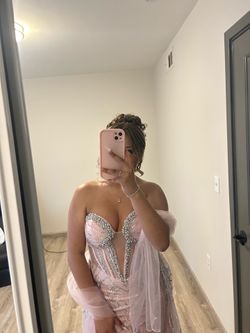 A light pink dress